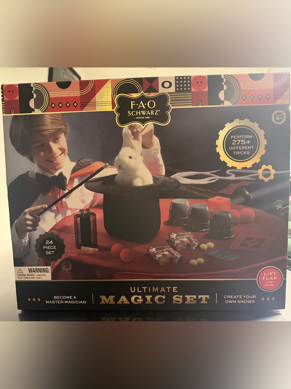 FAO Schwarz Magic Set in Red, Black & Gold Accents